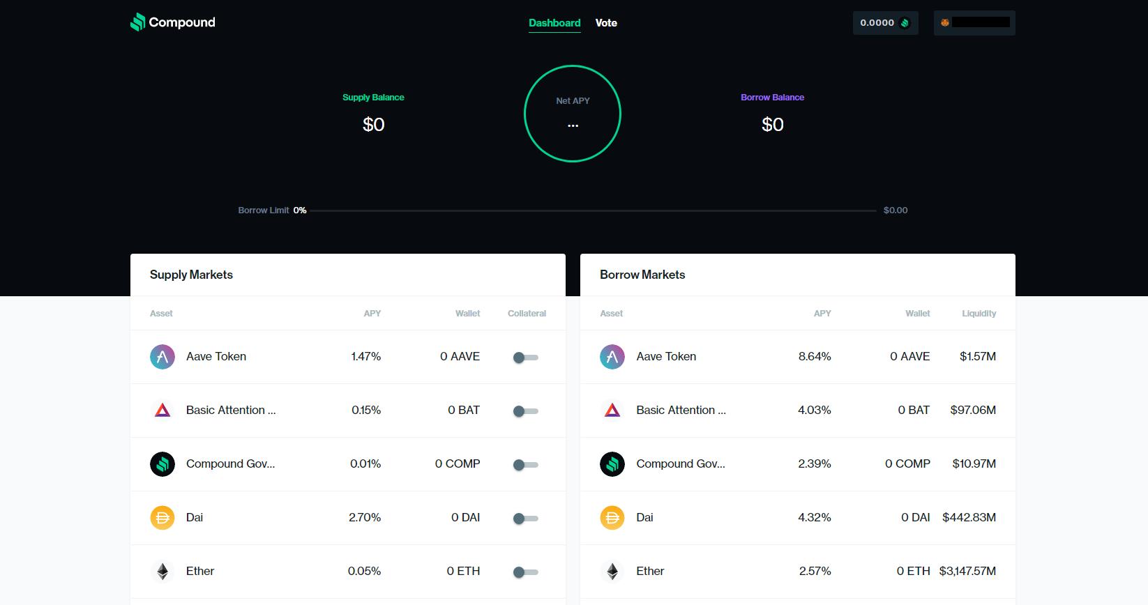 staking governance tokens on Aave Compound