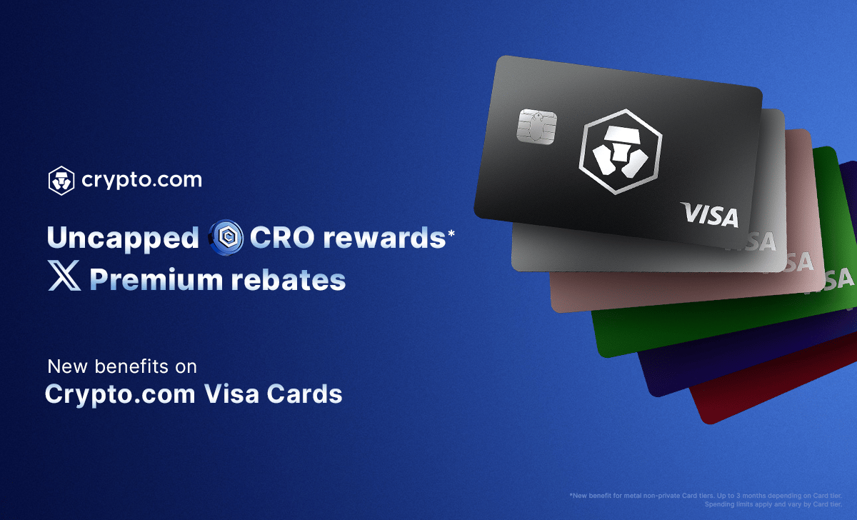 Crypto.com Visa Card with CRO token rewards and governance voting dashboard interface, highlighting on-chain reputation and community participation features