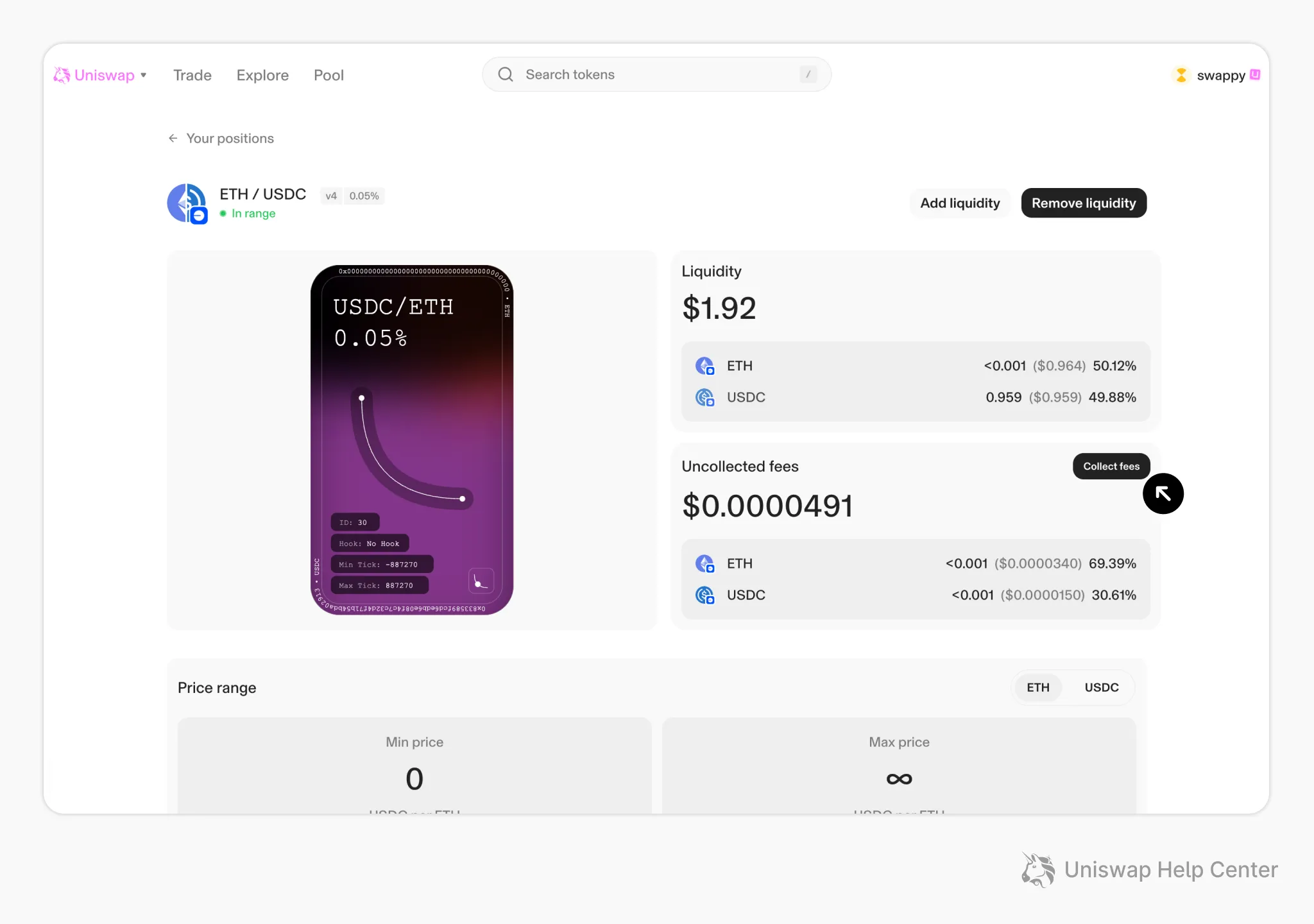 Uniswap liquidity provider governance token