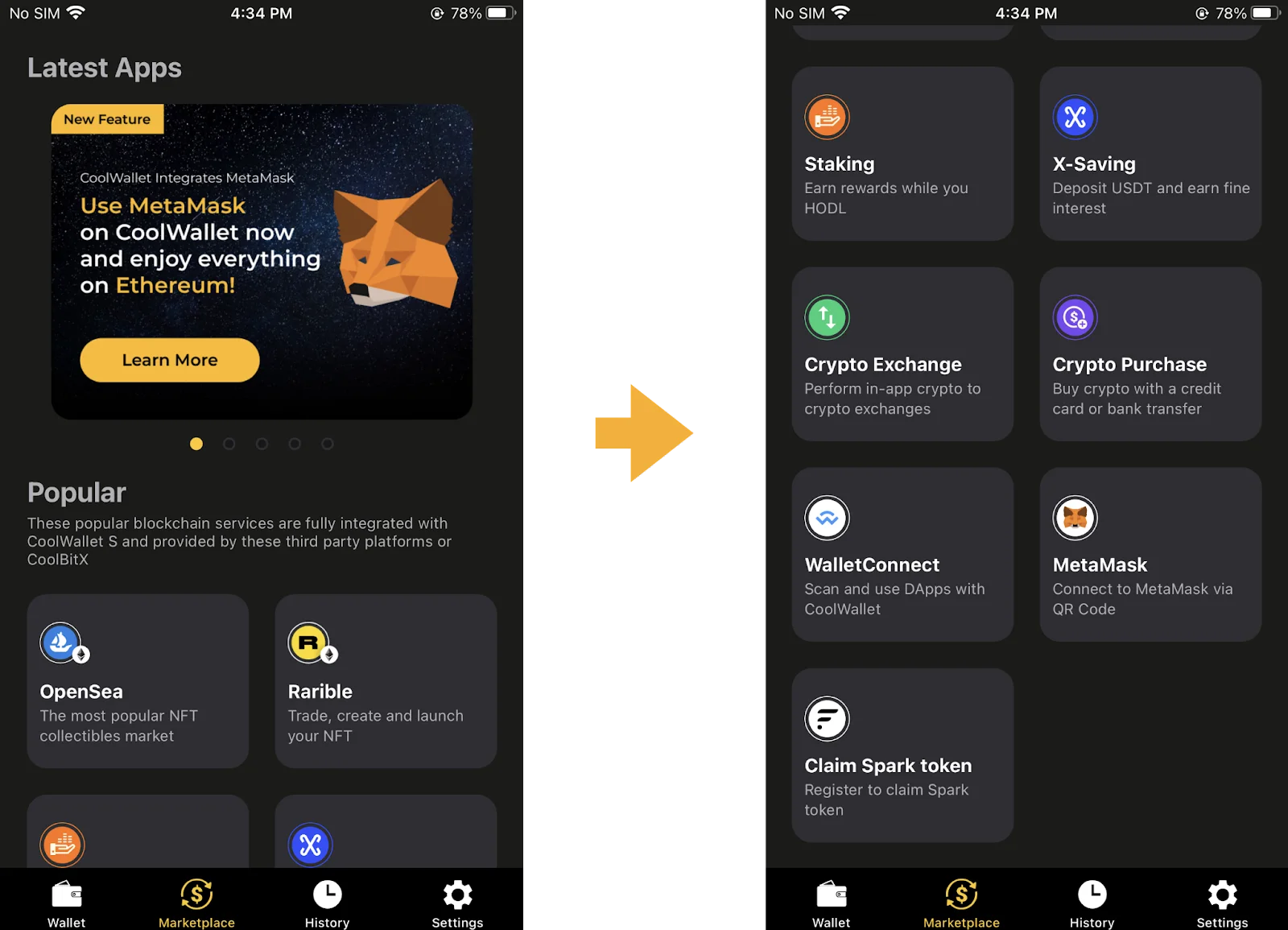 MetaMask Card rewards dashboard screenshot