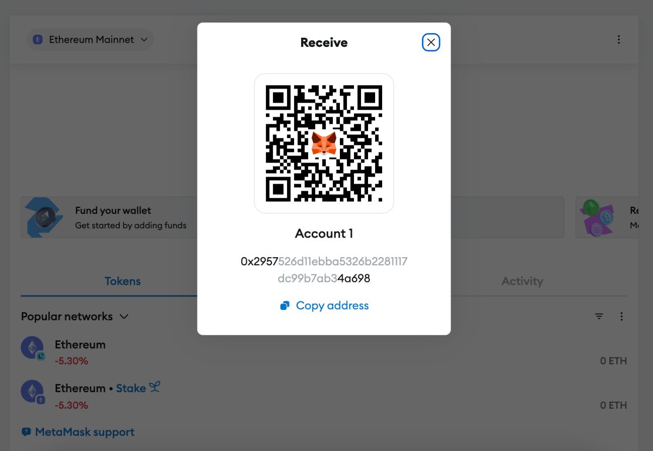 MetaMask Card rewards claim interface