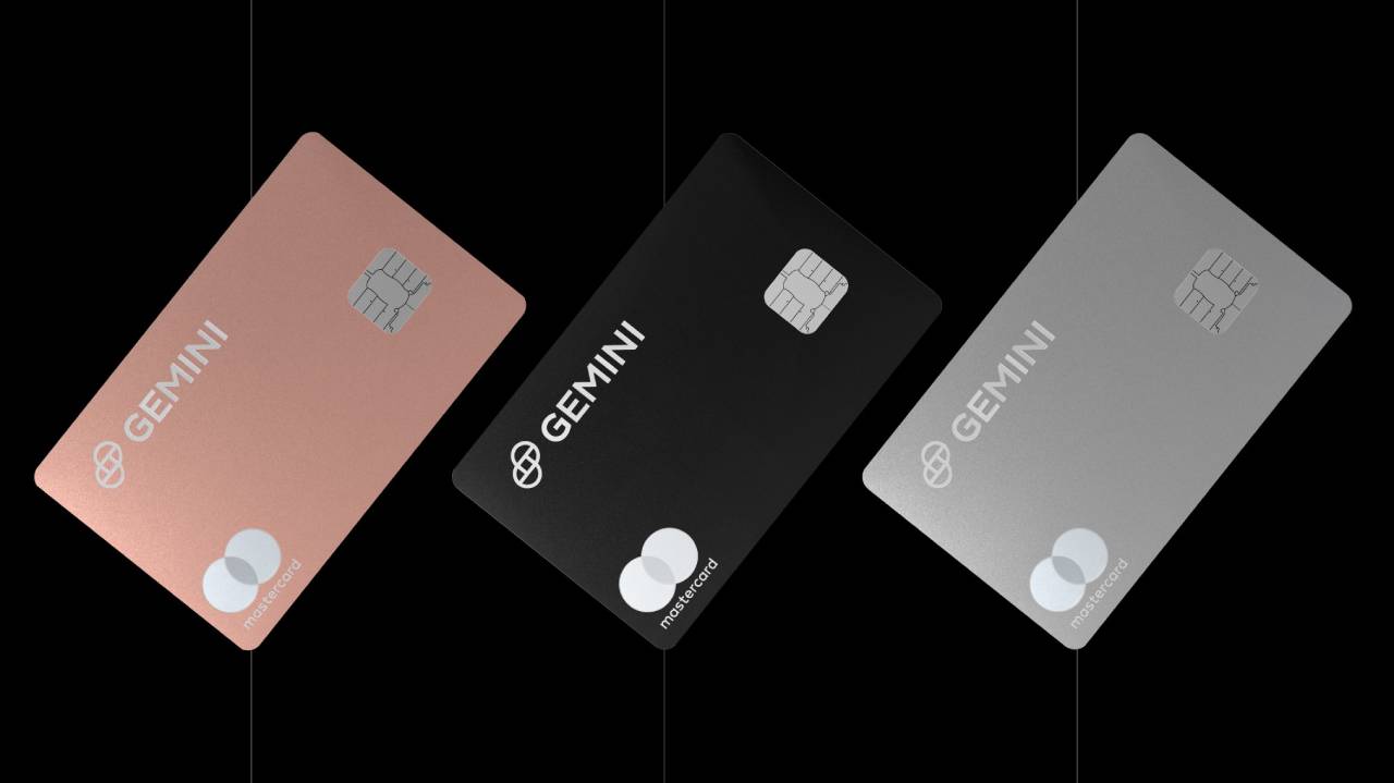 Top 5 crypto rewards cards for governance tokens in 2025, featuring card designs for Crypto.com Visa, Coinbase Card, Gemini Credit Card, Nexo Card, and Curve Crypto Card with CRO, NEXO, and DeFi governance token logos.